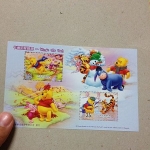 黑蜜馬◕‿◕95年 特488 卡通明星郵票-Winnie the Pooh 2全 小全張